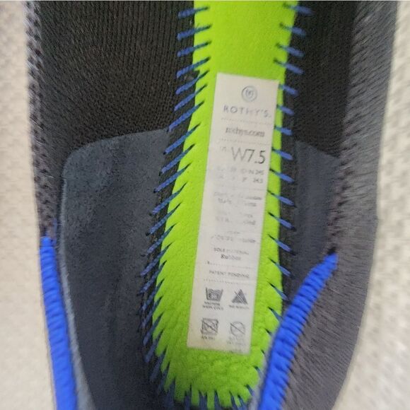 Rothy's The Flat pointy toe blue Women's Size 7.5 Triple Stitch Slip On S… - Picture 3 of 11